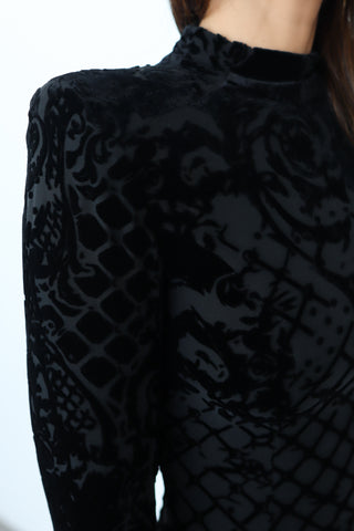 Balmain x H&M Black Velvet Mini Dress - Size 6