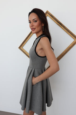 Alexander Wang Grey Flared Mini Dress – Size XS