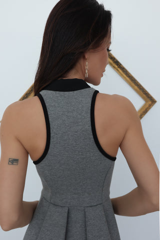 Alexander Wang Grey Flared Mini Dress – Size XS