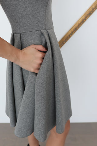 Alexander Wang Grey Flared Mini Dress – Size XS