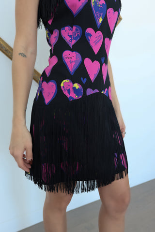 Versace x H&M Heart Fringe Mini Dress – Collector’s Edition - Size 34