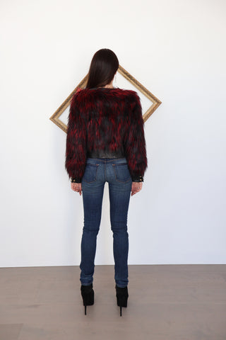 Balmain x H&M Faux Fur Cropped Jacket – Collector’s Edition - Size 36