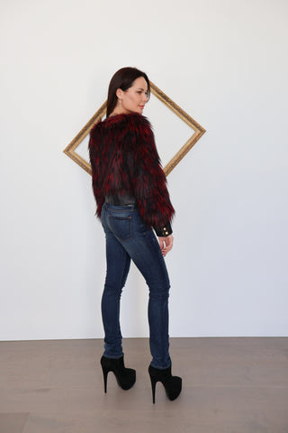 Balmain x H&M Faux Fur Cropped Jacket – Collector’s Edition - Size 36