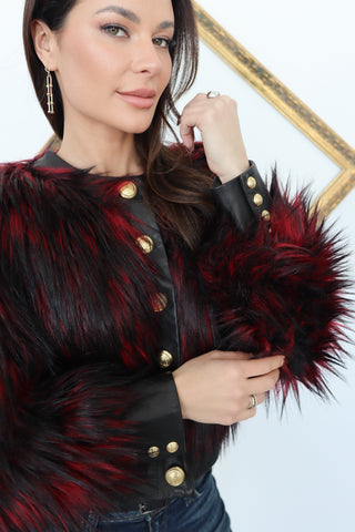 Balmain x H&M Faux Fur Cropped Jacket – Collector’s Edition - Size 36