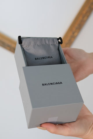 Balenciaga gold bag necklace with miniature handbag charm