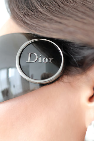 Christian Dior Y2K oversized black sport mask sunglasses with wraparound design