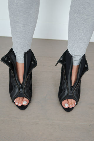 Alexander Wang x H&M black leather and suede scuba ankle boots