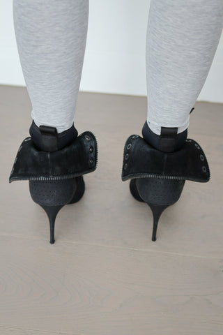 Alexander Wang x H&M black leather and suede scuba ankle boots