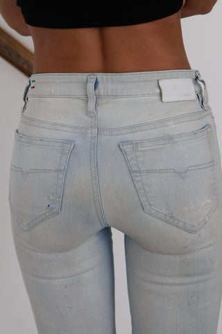 Diesel Skinzee super slim skinny stretch denim jeans in blue wash