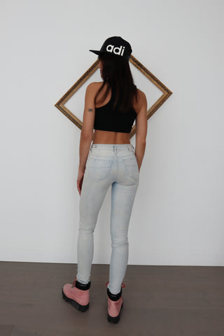 Diesel Skinzee super slim skinny stretch denim jeans in blue wash