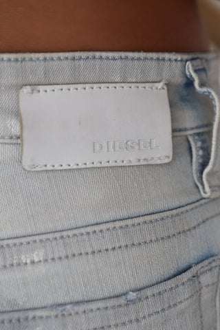 Diesel Skinzee super slim skinny stretch denim jeans in blue wash