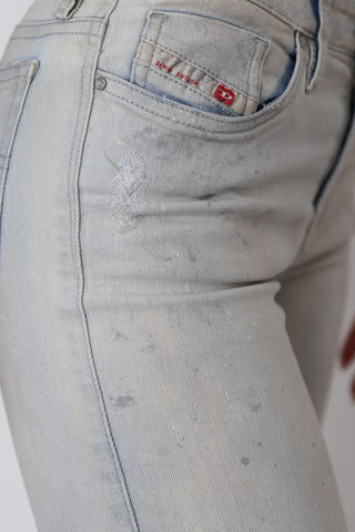 Diesel Skinzee super slim skinny stretch denim jeans in blue wash