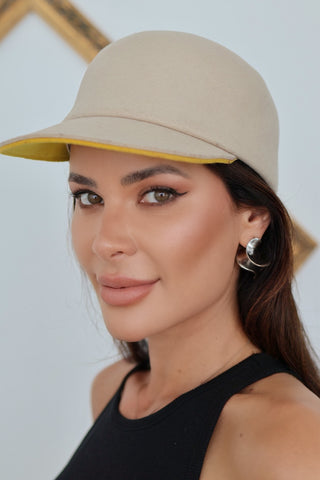 Kenzo Paris beige velvet cap in velvet fabric size small