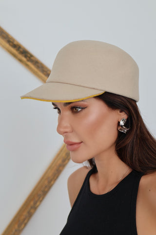 Kenzo Paris beige velvet cap in velvet fabric size small