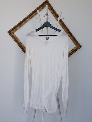 Rick Owens white double layer long sleeve shirt size medium