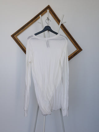 Rick Owens white double layer long sleeve shirt size medium