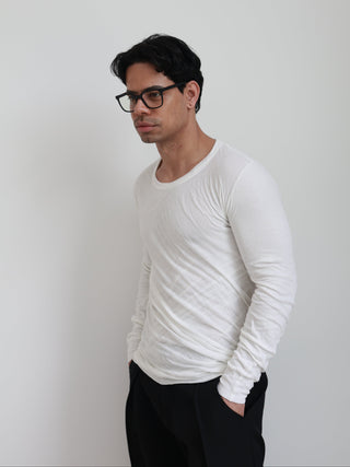 Rick Owens white double layer long sleeve shirt size medium