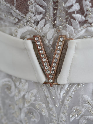 Portia & Scarlett white embellished mini evening dress with feather trim, fitted silhouette.