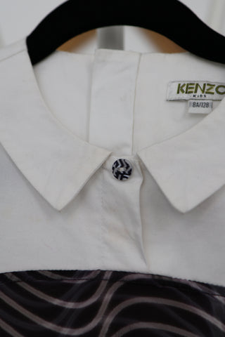 Kenzo Kids  girls white holographic mini party dress, size 8 years