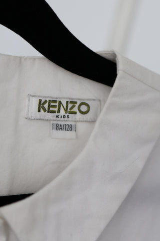 Kenzo Kids  girls white holographic mini party dress, size 8 years