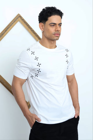 Neil Barrett Cross Graphic T-Shirt – White | Size L