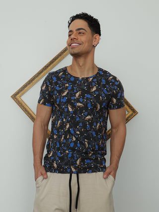 Acne Studios Terrazzo Print T-Shirt – Black | Size L