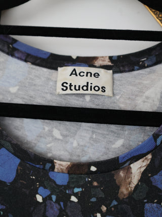Acne Studios Terrazzo Print T-Shirt – Black | Size L