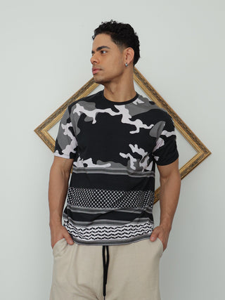 Neil Barrett Camouflage T-Shirt – Black | Size L