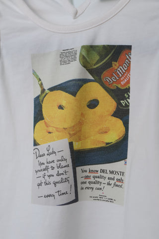 Dolce & Gabbana Junior white printed cotton top for toddlers, size 18–24 months.