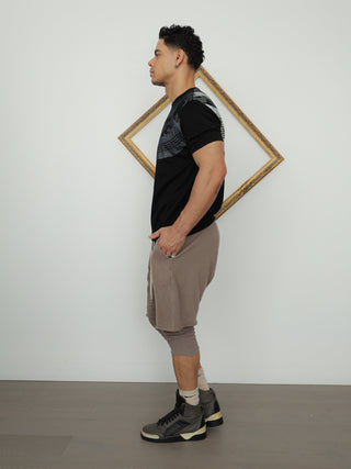 Neil Barrett Neoprene Camouflage Tee – Black | Size L