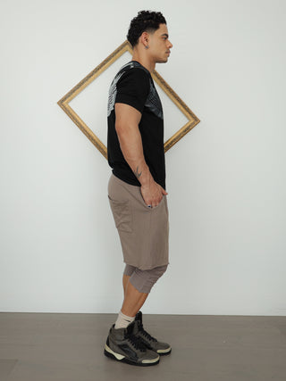 Neil Barrett Neoprene Camouflage Tee – Black | Size L