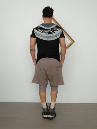 Neil Barrett Neoprene Camouflage Tee – Black | Size L