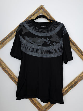 Neil Barrett Neoprene Camouflage Tee – Black | Size L