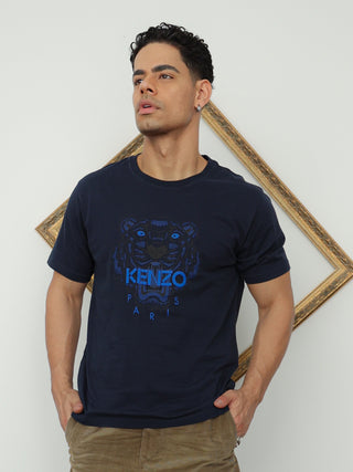 Kenzo Tiger Print T-Shirt – Navy Blue | Size XL