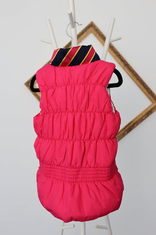 Ralph Lauren kids reversible white and pink puffer vest, size 4T