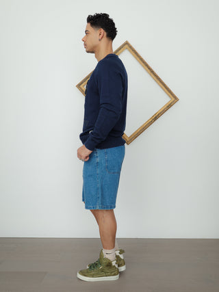 Acne Studios College Crewneck Sweatshirt – Navy | Size L
