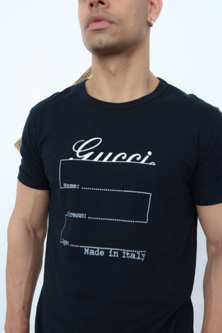 Gucci Logo Print Washed T-Shirt – Black | Size L