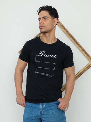 Gucci Logo Print Washed T-Shirt – Black | Size L