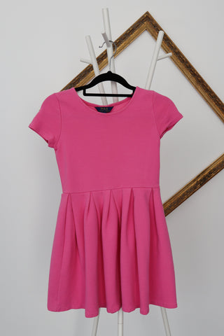 Polo Ralph Lauren girls pink short sleeve polo dress, size 8–10 years.