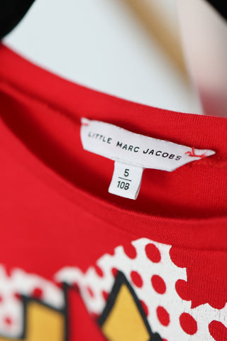 Little Marc Jacobs red long sleeve kids T-shirt, size 5 years.