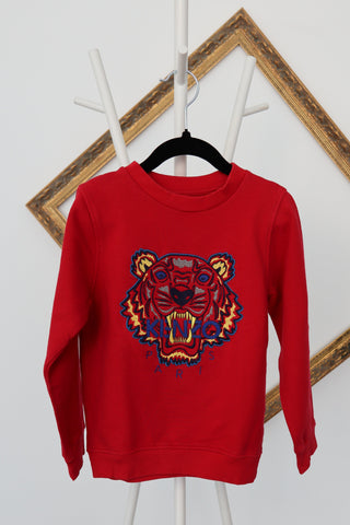 Kenzo Kids tiger embroidered sweatshirt, size 5 years.