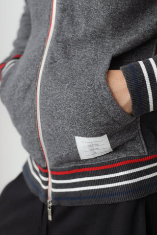  Thom Browne New York Striped Zip-Up Hoodie – Size 3