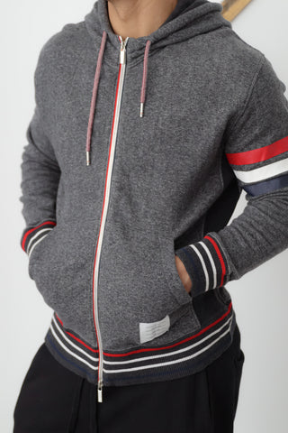  Thom Browne New York Striped Zip-Up Hoodie – Size 3