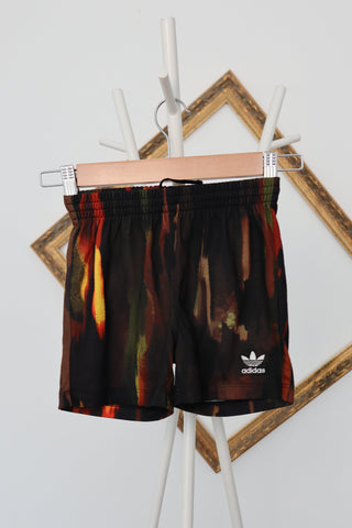 Adidas Originals x Pharrell Williams brown unisex kids summer shorts, size 3–4 years.