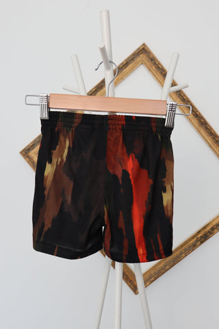 Adidas Originals x Pharrell Williams brown unisex kids summer shorts, size 3–4 years.
