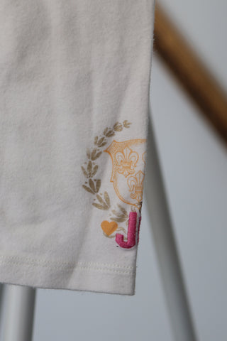Juicy Couture off white cotton stretch leggings 18–24 months.