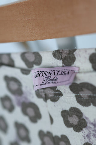 Monnalisa girls floral leggings 18 months viscose blend.