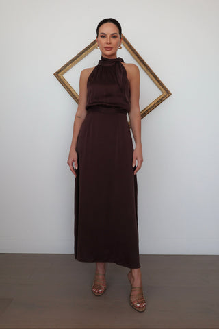 Zimmermann Necktie Picnic Dress – Chocolate Brown