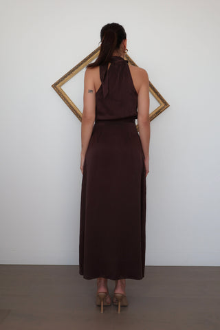 Zimmermann Necktie Picnic Dress – Chocolate Brown