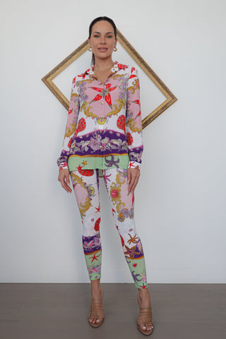Versace for Riachuelo Marine Print Shirt, Size 36